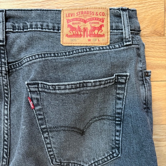 Vintage Levis 505 stretch gray denim jeans - Picture 4 of 5